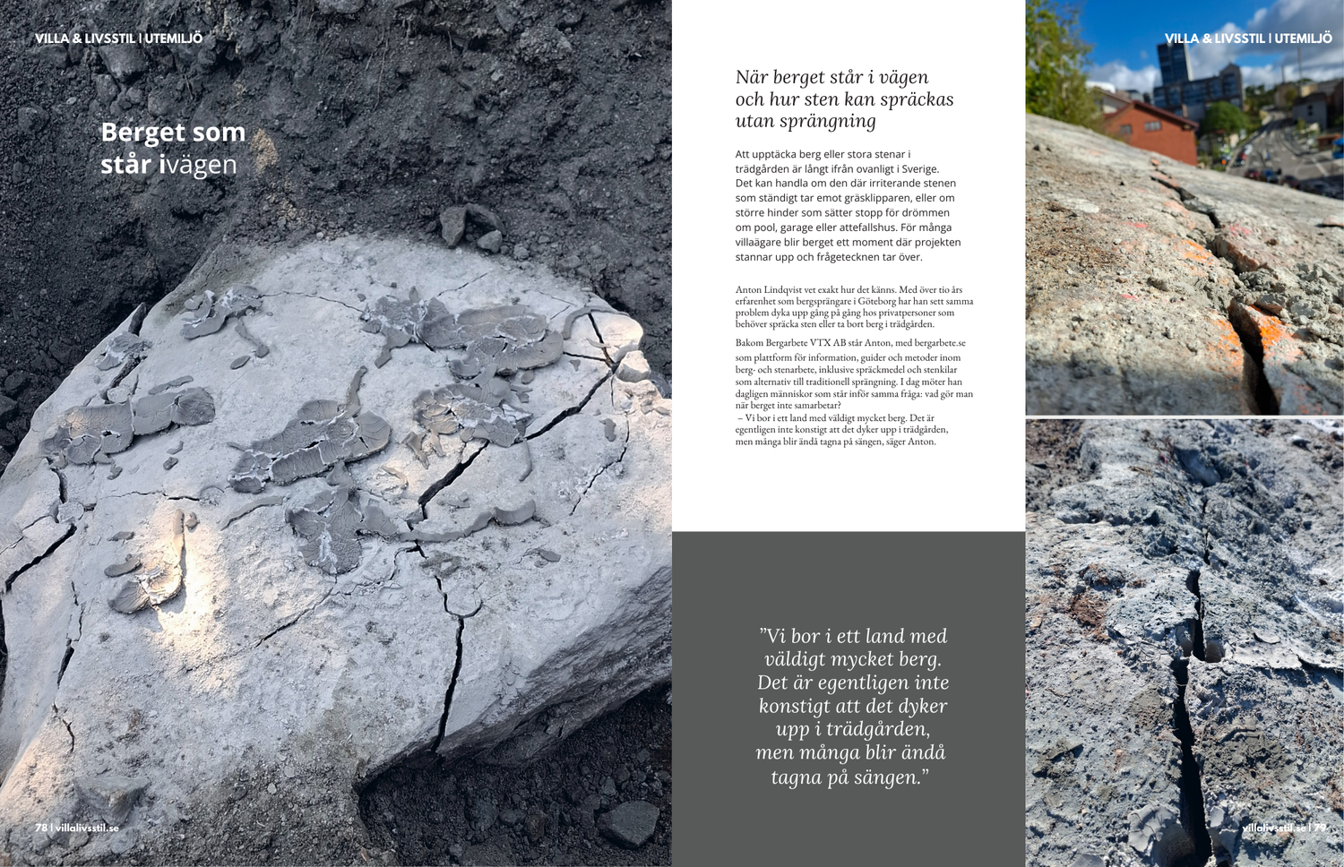 Bergarbete i Villa & Livsstil – när berget står i vägen
