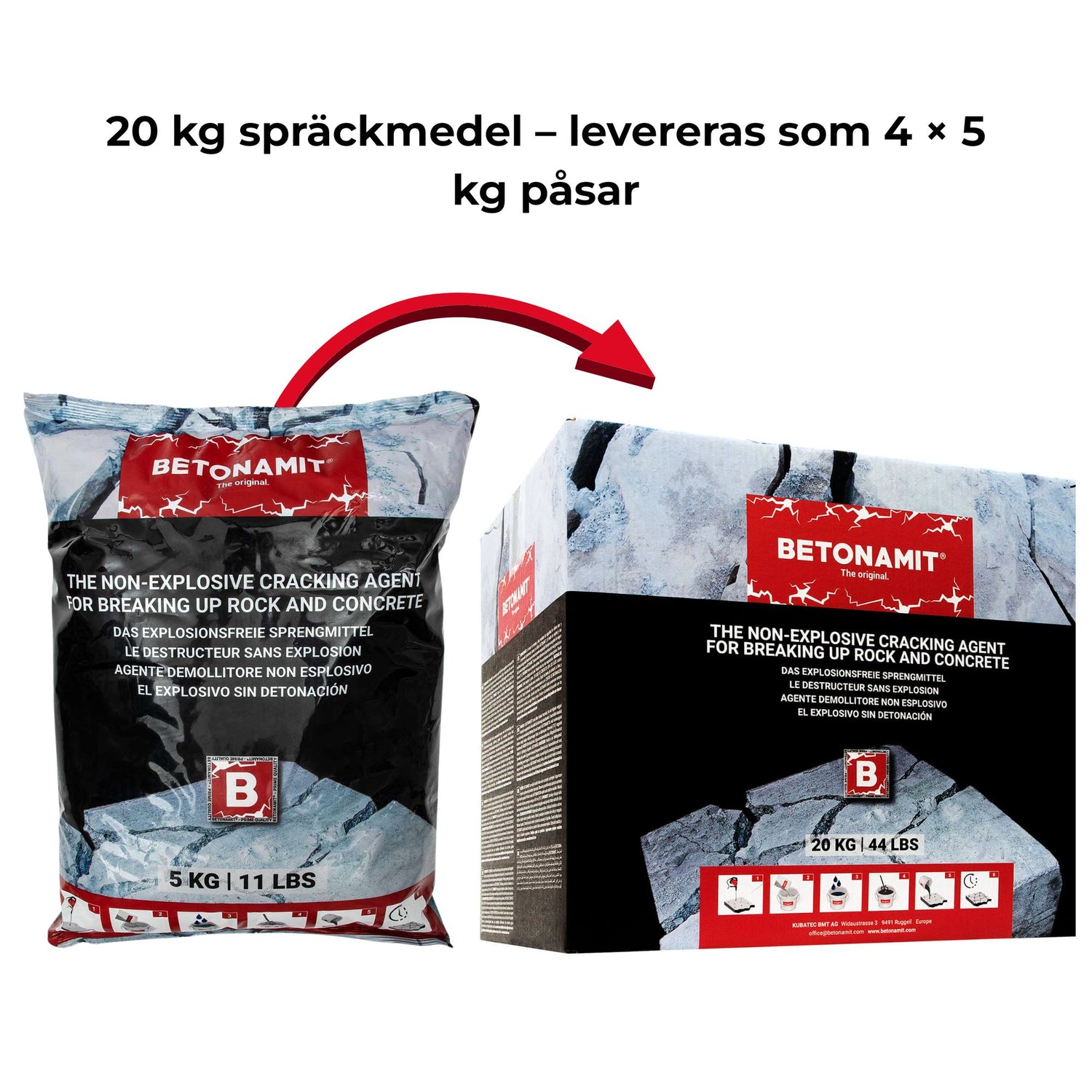 Betonamit Spräckmedel