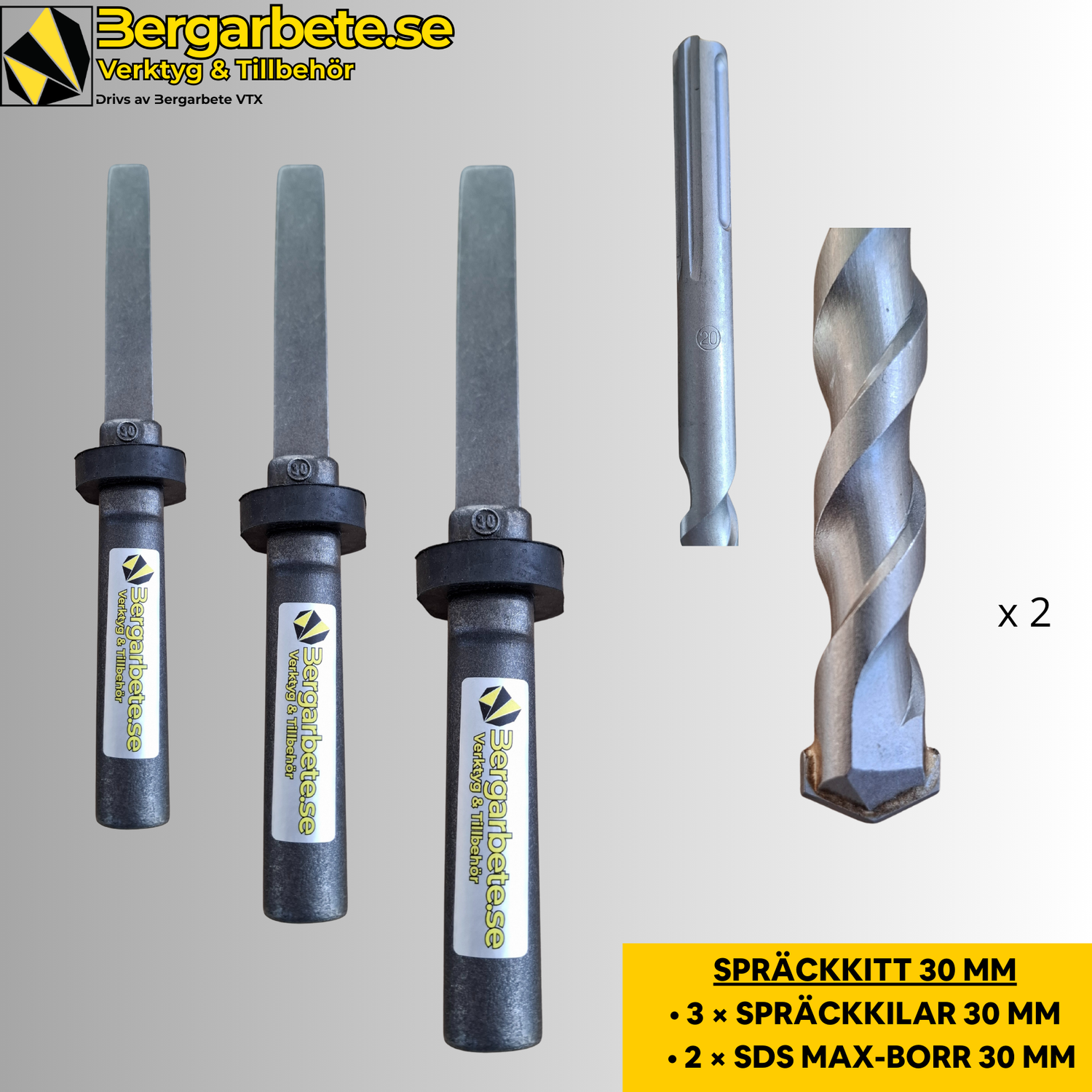 Bergarbete Spräckkit – 30 mm SDS-Max